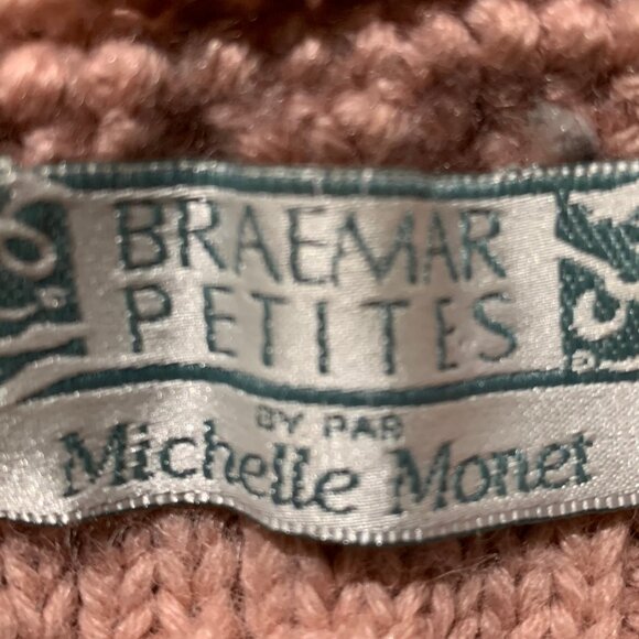 VINTAGE BRAEMAR PETITES BY MICHELLE MONET KNITTED WOOL BLEND SWEATERS - Picture 7 of 7